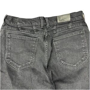 Vintage 80s LEE Jeans Womens 28x27 Black High Rise‎ Cotton Blend Mom Made USA